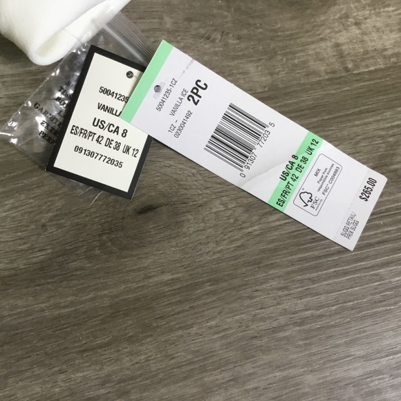 LE SUIT Winter White two piece belted suit jacket and midi skirt suit size 8 NWT - Picture 12 of 12